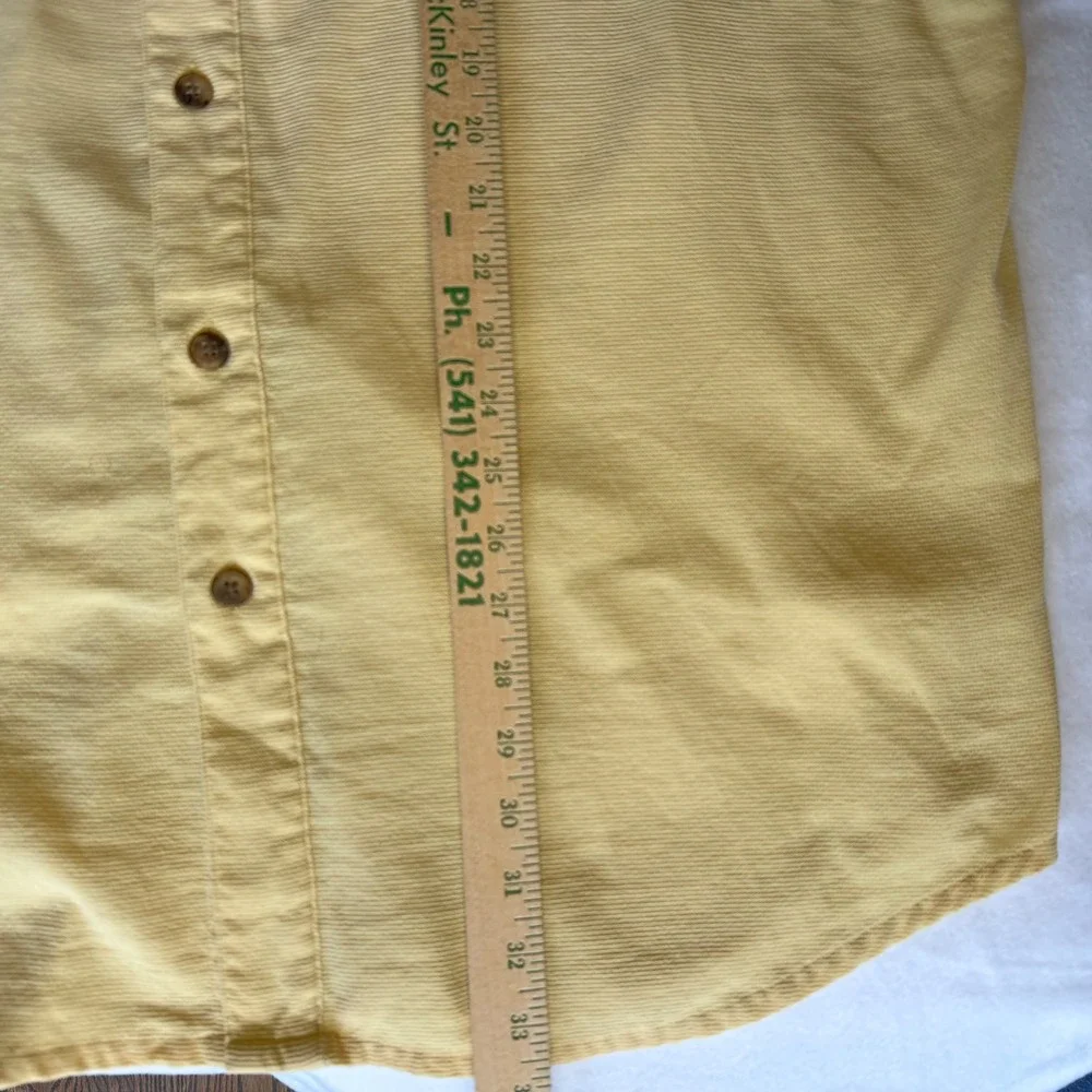 The North Face Shirt Men's XL Yellow Textured Button Up‎ Short Sleeve Hiking